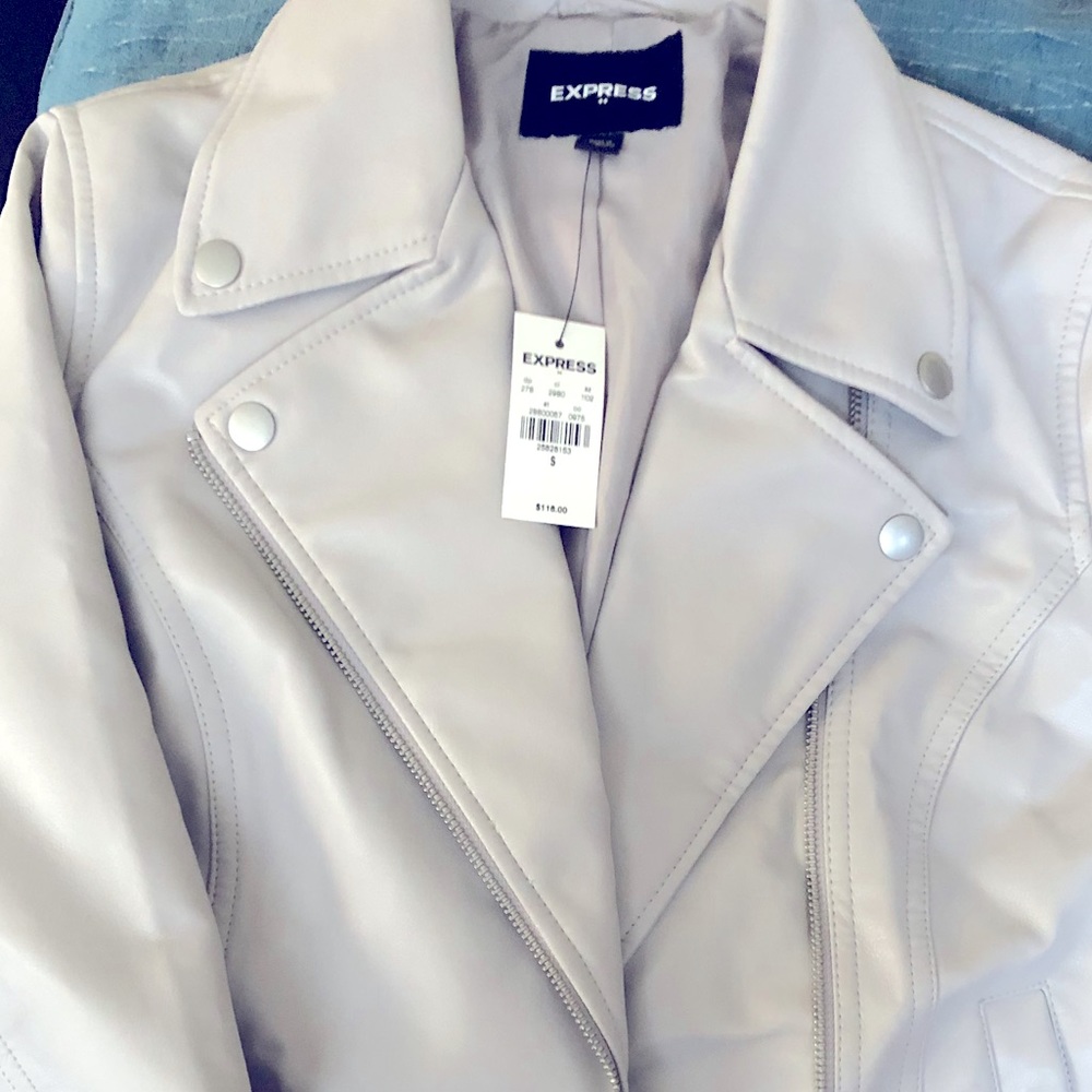 Express ✨VEGAN✨ leather moto jacket